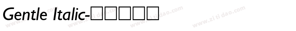 Gentle Italic字体转换